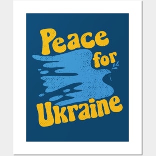 Peace for Ukraine // Retro Dove Art // Support Peace Posters and Art